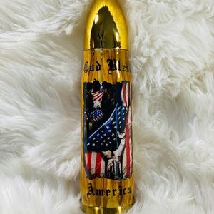17oz Woodgrain God Bless America Bullet Thermos
